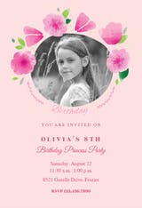 Pink Party Petals - Birthday Invitation